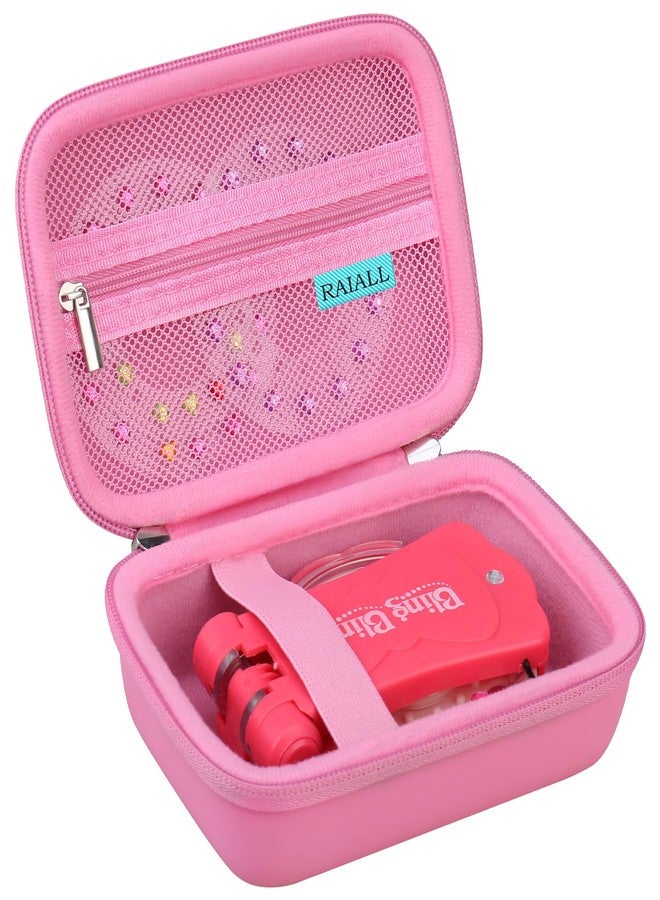 حقيبة حمل من رايال لمجموعة بلينجر دايموند كوليكشن الأساسية، حقيبة سفر لتخزين مجموعة بلينجر جلام كوليكشن الأساسية، جيب شبكي لملحقات أدوات تصفيف الشعر جلام، لون وردي غامق - Image 1
